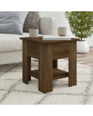 Table basse chêne marron 40x40x42 cm bois d'ingénierie | Mobilier & Déco