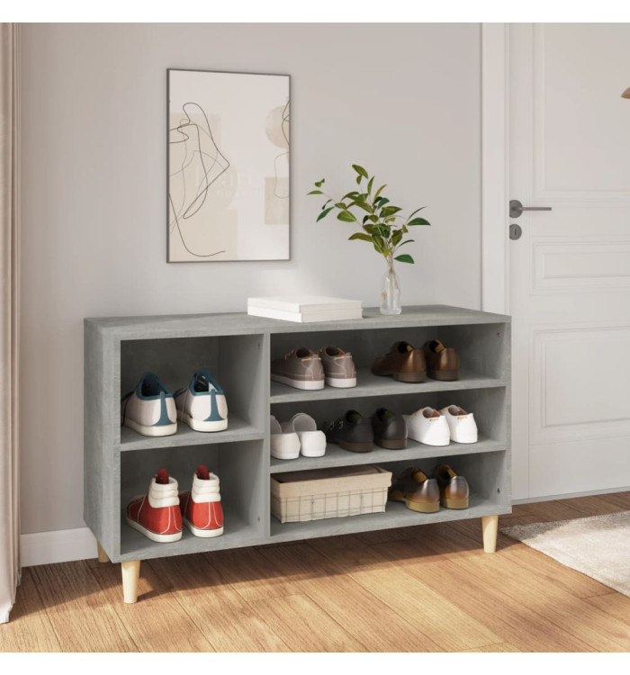 Armoire à chaussures Gris béton 102x36x60 cm Bois d'ingénierie | Mobilier & Déco
