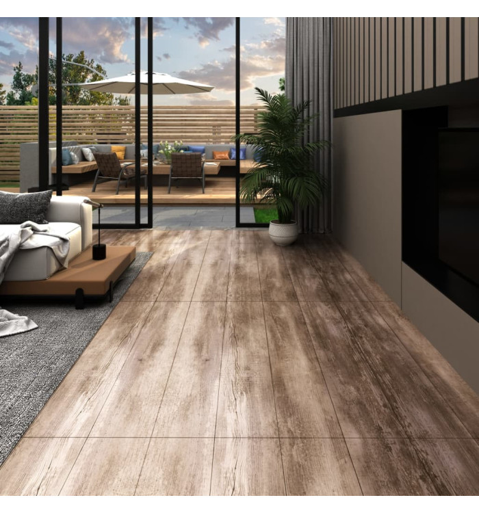 Dalles de plancher PVC autoadhésif 5,21 m² 2mm délavage de bois | Mobilier & Déco
