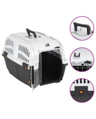 Transporteur pour animaux de compagnie et porte en métal PP | Mobilier & Déco
