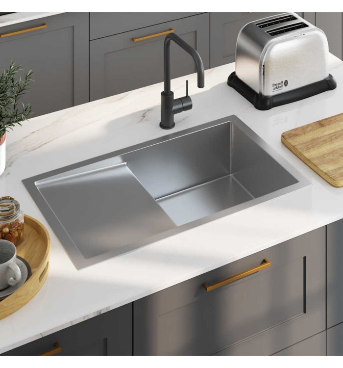Évier de cuisine fait main Acier inoxydable | Mobilier & Déco