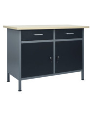 Établi Noir 120x60x85 cm Acier | Mobilier & Déco