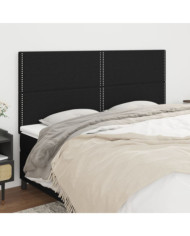 Têtes de lit 4 pcs Noir 90x5x78/88 cm Tissu | Mobilier & Déco