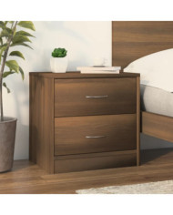 Table de chevet chêne marron 40x30x40 cm bois d'ingénierie | Mobilier & Déco