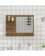 Miroir de bain Chêne marron 60x10,5x45 cm Bois d'ingénierie | Mobilier & Déco