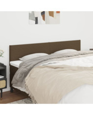 Têtes de lit 2 pcs Marron Foncé 100x5x78/88 cm Tissu | Mobilier & Déco