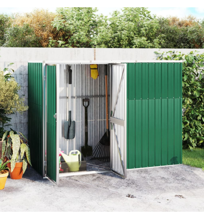 Abri à outils de jardin Vert 225x89x161 cm Acier galvanisé | Mobilier & Déco