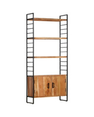 Bibliothèque à 4 niveaux 80x30x180 cm Bois d'acacia massif | Mobilier & Déco
