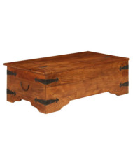 Table basse Bois d'acacia solide avec finition miel 110x55x35cm | Mobilier & Déco