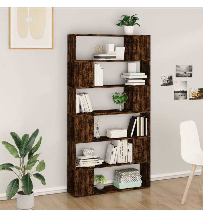 Bibliothèque/Séparateur de pièce chêne fumé 100x24x188 cm | Mobilier & Déco