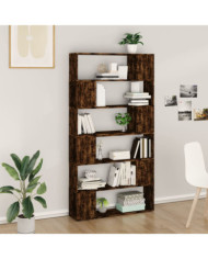 Bibliothèque/Séparateur de pièce chêne fumé 100x24x188 cm | Mobilier & Déco