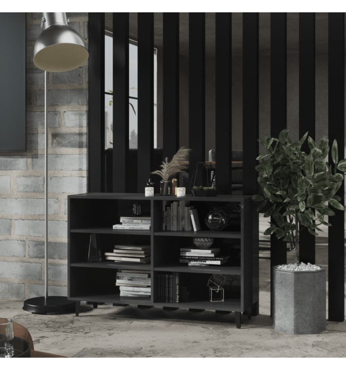 Buffet gris brillant 103,5x35x70 cm bois d'ingénierie | Mobilier & Déco