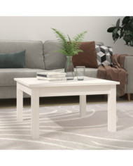 Table basse Blanc 55x55x30 cm Bois massif de pin | Mobilier & Déco