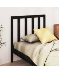 Tête de lit Noir 106x4x100 cm Bois massif de pin | Mobilier & Déco