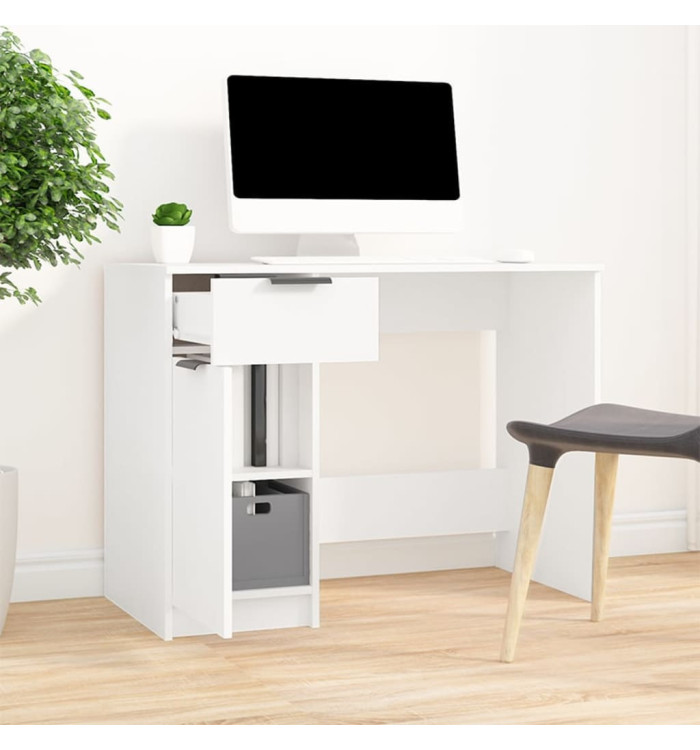 Bureau Blanc 100x50x75 cm Bois d'ingénierie | Mobilier & Déco