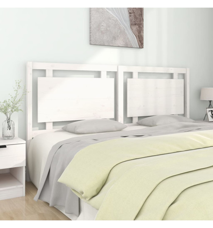 Tête de lit Blanc 185,5x4x100 cm Bois massif de pin | Mobilier & Déco