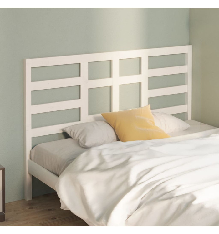 Tête de lit Blanc 141x4x104 cm Bois massif de pin | Mobilier & Déco