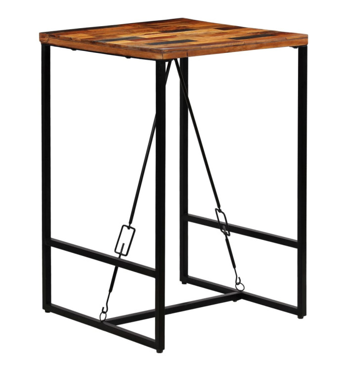 Table de bar Bois de récupération massif 70x70x106 cm | Mobilier & Déco