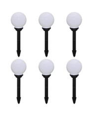 6 pcs Lampes d'allée d'extérieur à LED 20 cm et piquet au sol | Mobilier & Déco