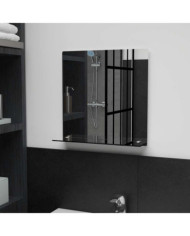 Miroir mural avec étagère 40x40 cm Verre trempé | Mobilier & Déco