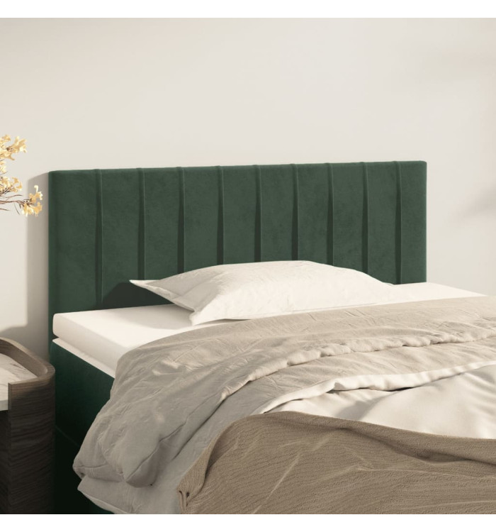 Tête de lit Vert foncé 100x5x78/88 cm Velours | Mobilier & Déco