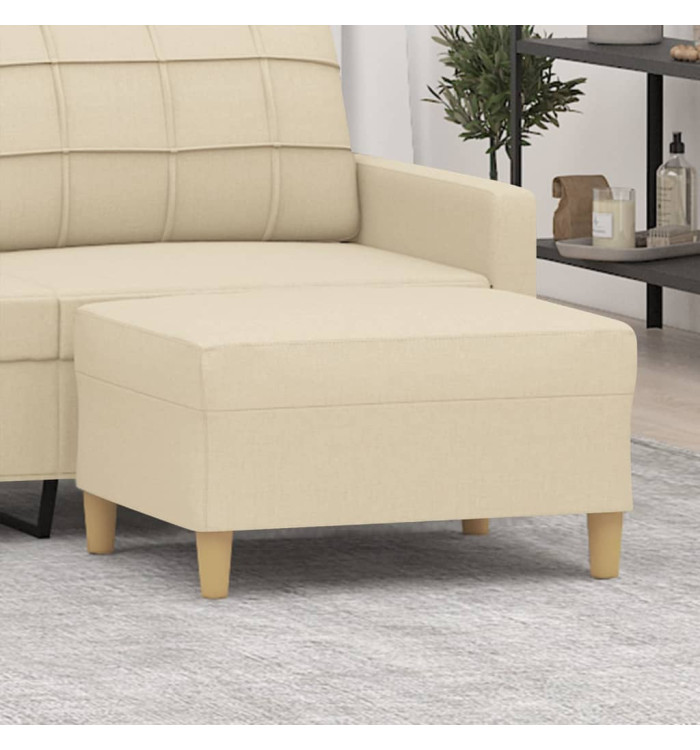 Repose-pied Crème 70x55x41 cm Tissu | Mobilier & Déco