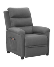 Fauteuil de massage Gris clair Tissu | Mobilier & Déco