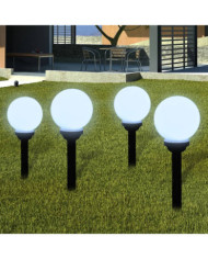 Lampes d'allée à LED 4 pcs 15 cm avec piquet de sol | Mobilier & Déco