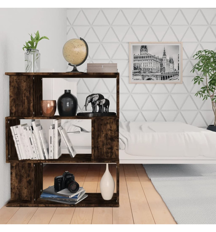 Bibliothèque/Cloison Chêne fumé 80x24x96 cm Bois d'ingénierie | Mobilier & Déco