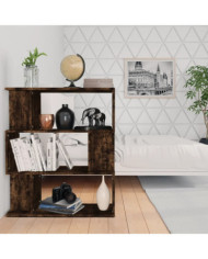 Bibliothèque/Cloison Chêne fumé 80x24x96 cm Bois d'ingénierie | Mobilier & Déco