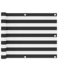 Écran de balcon Anthracite et blanc 75x500 cm Tissu Oxford | Mobilier & Déco