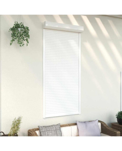Volet roulant aluminium 100x210 cm blanc | Mobilier & Déco