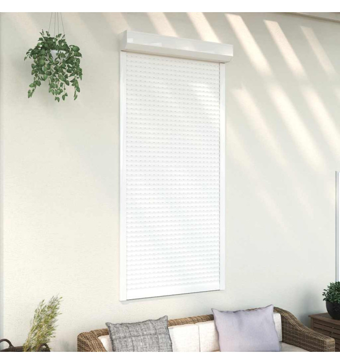 Volet roulant aluminium 100x210 cm blanc | Mobilier & Déco