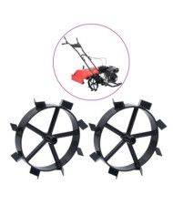 Roues métalliques pour cultivateur à essence 6,5 ch 2 pcs | Mobilier & Déco