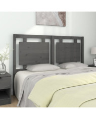 Tête de lit Gris 145,5x4x100 cm Bois massif de pin | Mobilier & Déco