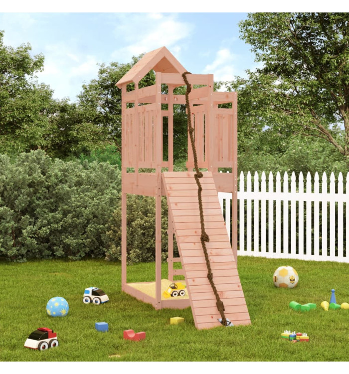Maisonnette de jeu avec mur d'escalade bois massif Douglas | Mobilier & Déco