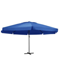 Parasol de jardin avec mât en aluminium 600 cm bleu azuré | Mobilier & Déco
