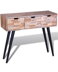 Table console avec 3 tiroirs Bois de teck recyclé | Mobilier & Déco