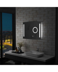 Miroir mural à LED de salle de bain et capteur tactile 80x60 cm | Mobilier & Déco