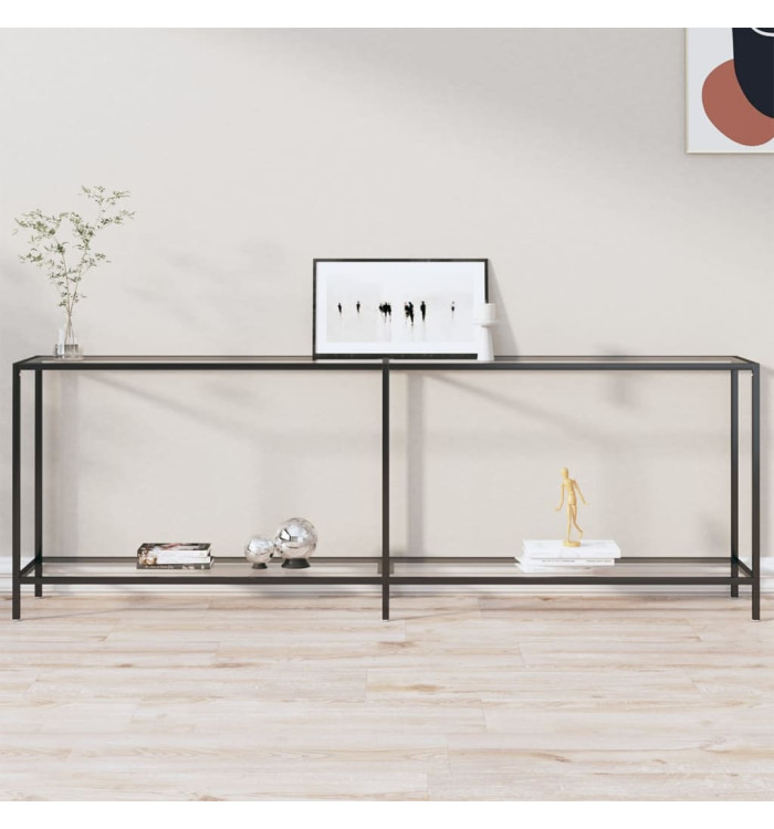 Table console Transparent 220x35x75,5 cm Verre trempé | Mobilier & Déco