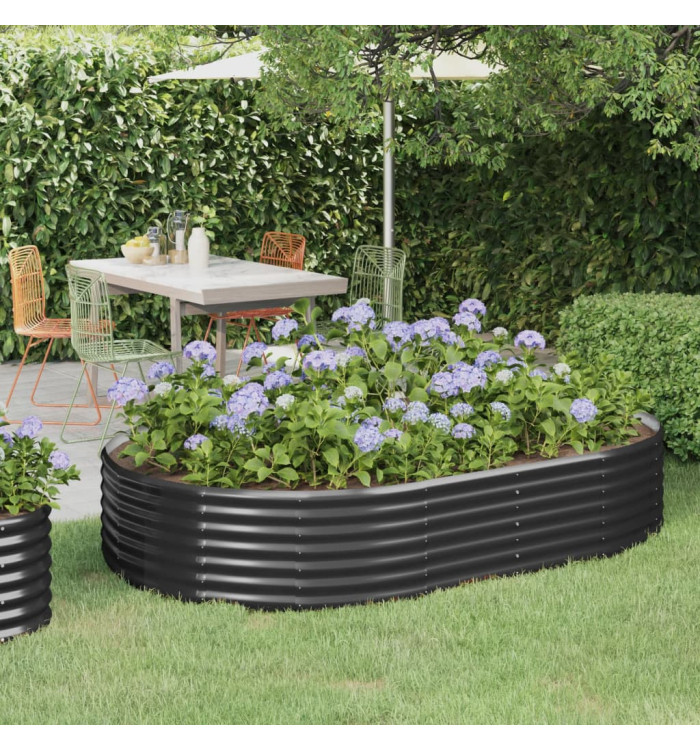 Lit surélevé de jardin Acier enduit de poudre Anthracite | Mobilier & Déco