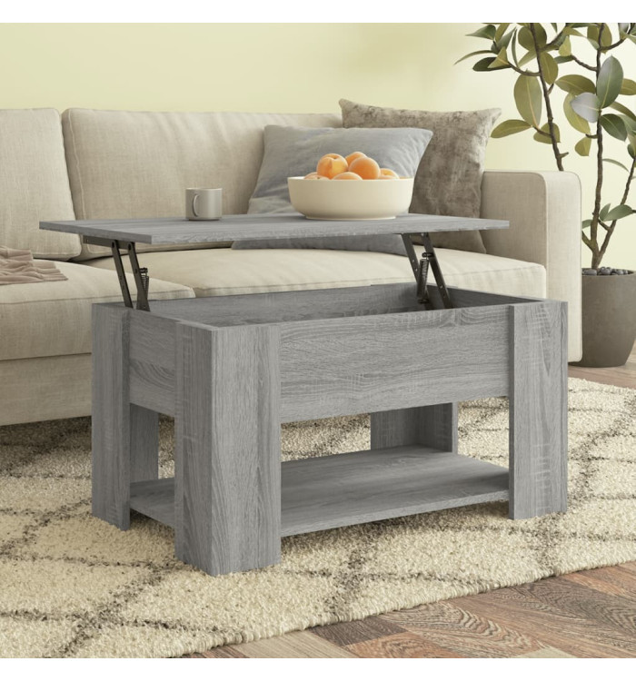 Table basse Sonoma gris 79x49x41 cm Bois d'ingénierie | Mobilier & Déco