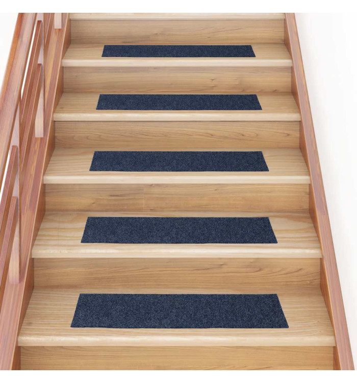 Tapis d'escalier autocollants Rectangulaire 15 pcs 76x20 cm | Mobilier & Déco