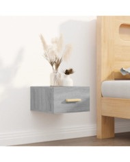 Table de chevet murale sonoma gris 35x35x20 cm | Mobilier & Déco