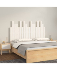 Tête de lit murale Blanc 127,5x3x80 cm Bois massif de pin | Mobilier & Déco