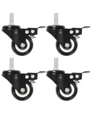 Roulettes pivotantes avec freins 4 pcs 50 mm | Mobilier & Déco