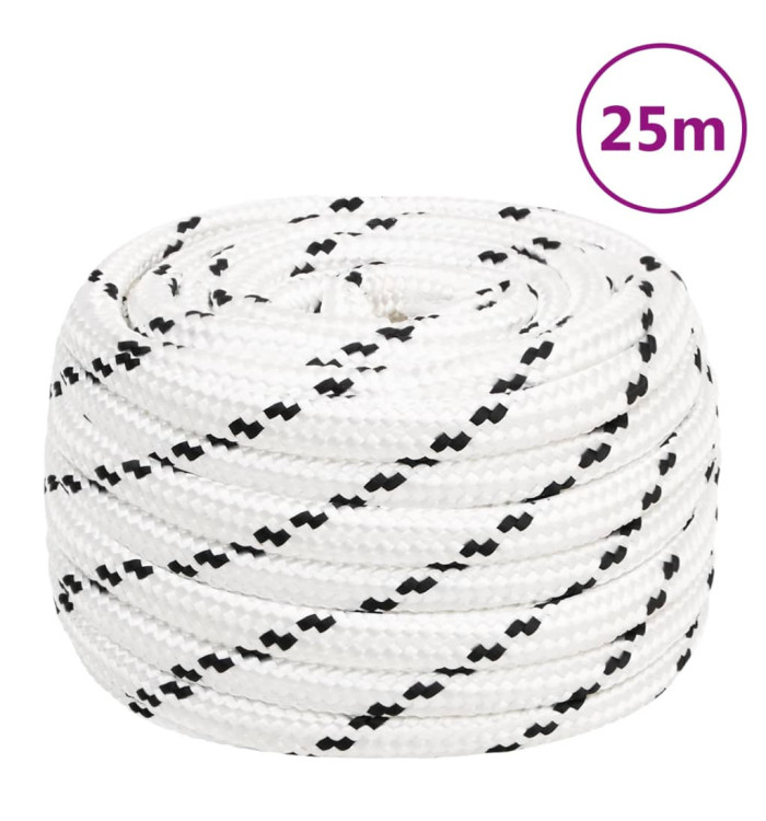 Corde de travail Blanc 20 mm 25 m Polyester | Mobilier & Déco