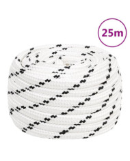 Corde de travail Blanc 20 mm 25 m Polyester | Mobilier & Déco