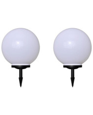 2 pcs Lampes d'allée d'extérieur à LED 40 cm et piquet au sol | Mobilier & Déco