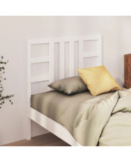 Tête de lit Blanc 106x4x100 cm Bois massif de pin | Mobilier & Déco